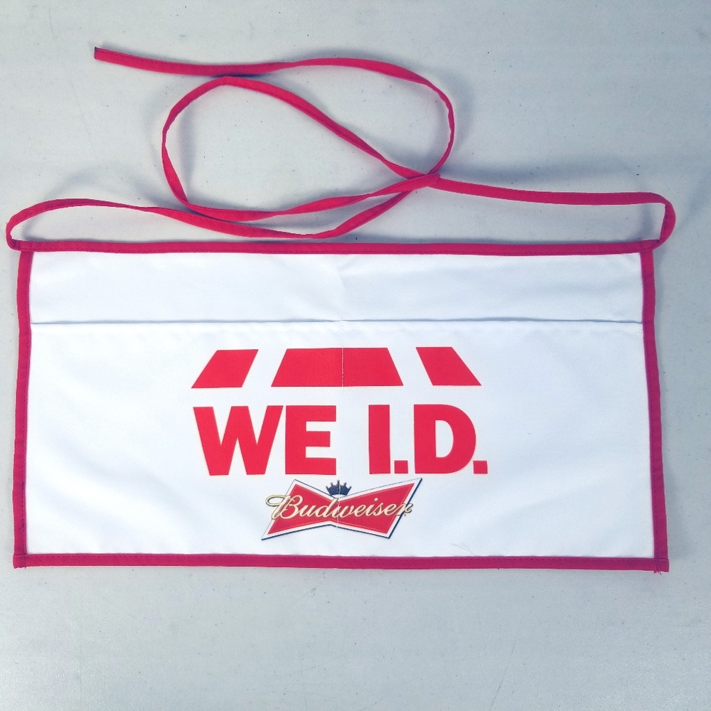 Budweiser 2 Pocket Apron Red White We ID